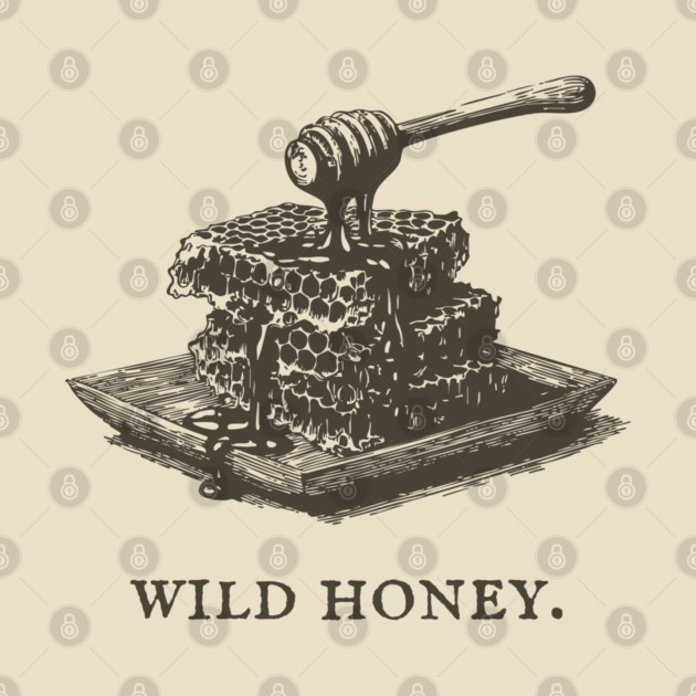 Vintage Wild Honey and Honeycomb Illustration by TuncGK