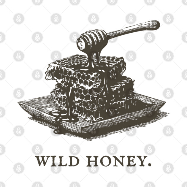 Vintage Wild Honey and Honeycomb Illustration by TuncGK