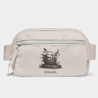 Rustic Forest Foraging Basket Illustration Bag