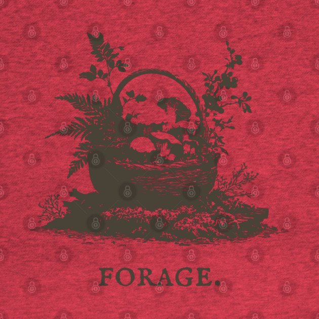 Rustic Forest Foraging Basket Illustration by TuncGK