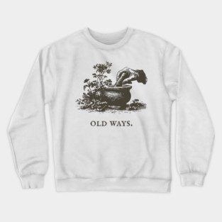 Traditional Mortar and Pestle Old Ways Illustration Crewneck Sweatshirt