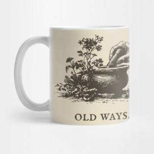 Traditional Mortar and Pestle Old Ways Illustration Mug