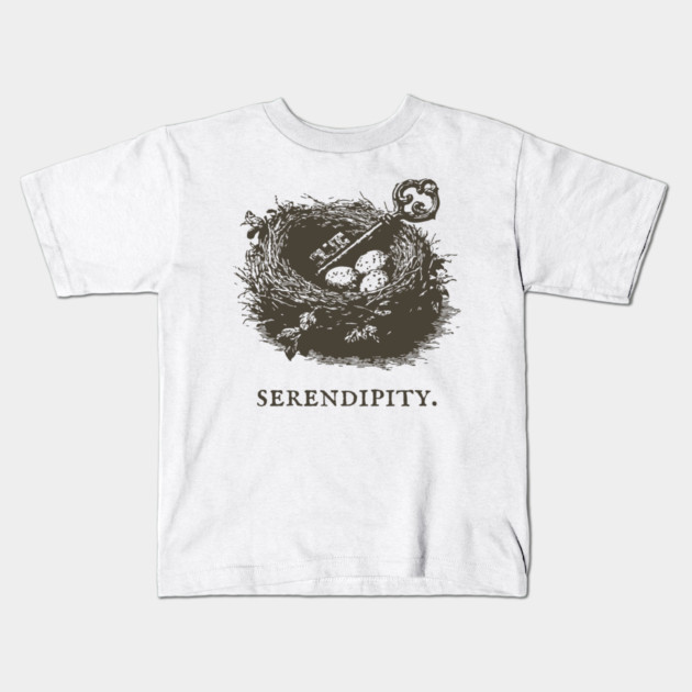 Serendipity Key in a Bird's Nest Illustration Kids T-Shirt by TuncGK