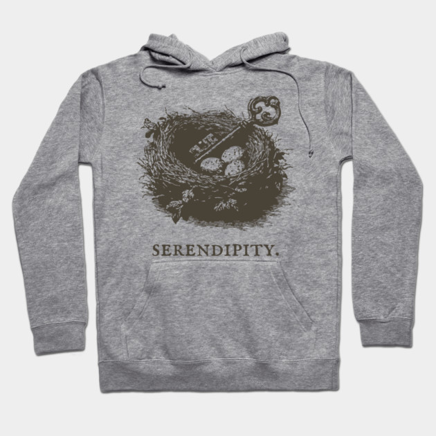 Serendipity Key in a Bird's Nest Illustration Hoodie by TuncGK