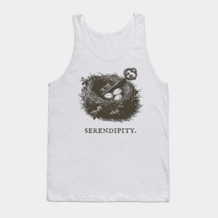 Serendipity Key in a Bird's Nest Illustration Tank Top