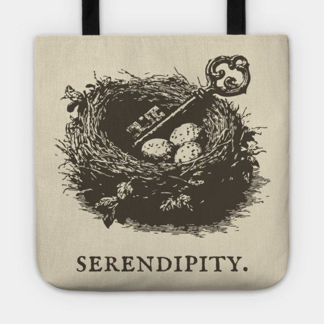 Serendipity Key in a Bird's Nest Illustration Tote by TuncGK