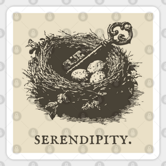 Serendipity Key in a Bird's Nest Illustration Sticker by TuncGK