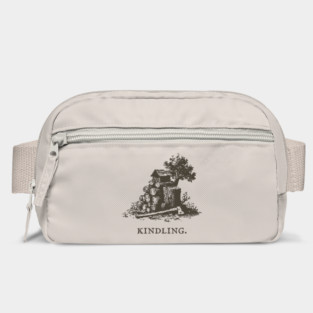 Rustic Kindling and Chopping Block Illustration Bag