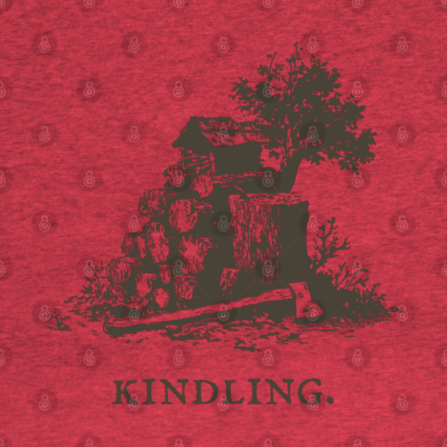 Rustic Kindling and Chopping Block Illustration by TuncGK