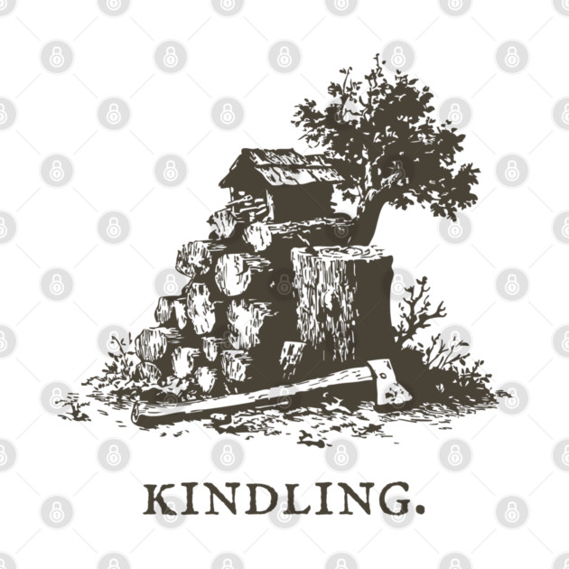 Rustic Kindling and Chopping Block Illustration by TuncGK