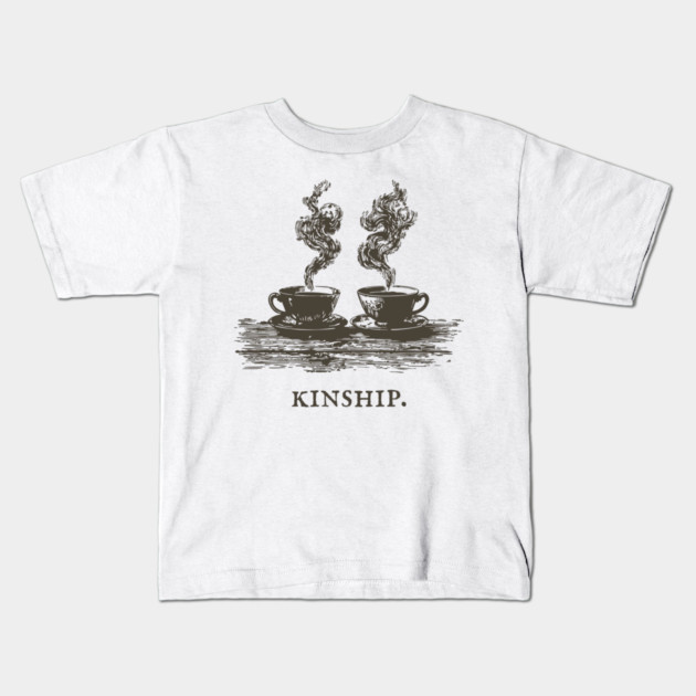 Cozy Kinship Two Cups of Coffee Illustration Kids T-Shirt by TuncGK