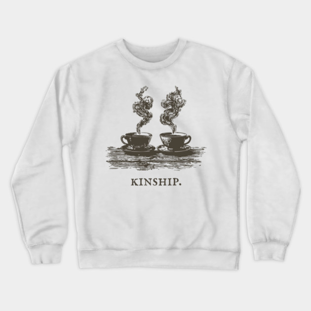 Cozy Kinship Two Cups of Coffee Illustration Crewneck Sweatshirt by TuncGK