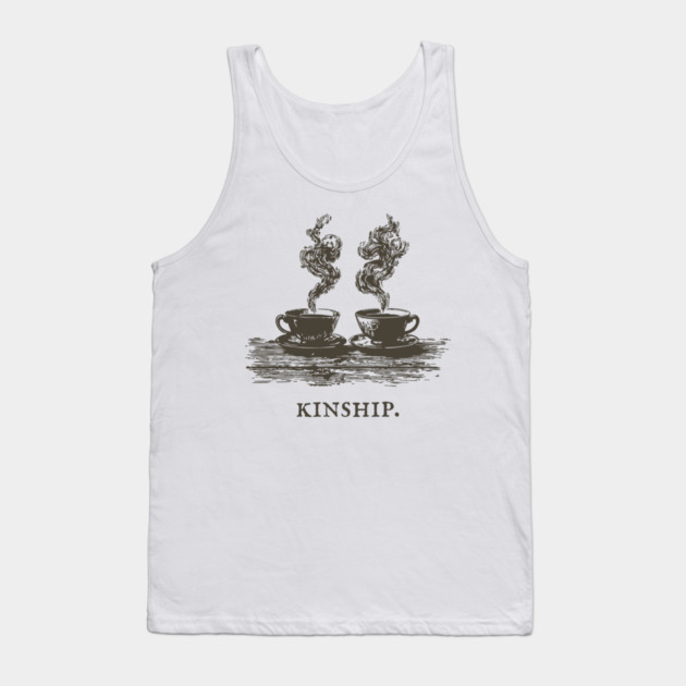 Cozy Kinship Two Cups of Coffee Illustration Tank Top by TuncGK