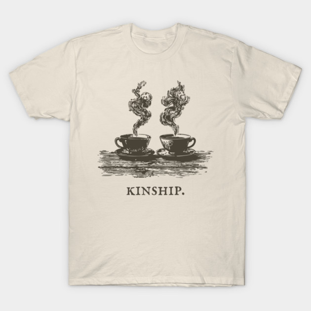 Cozy Kinship Two Cups of Coffee Illustration T-Shirt by TuncGK