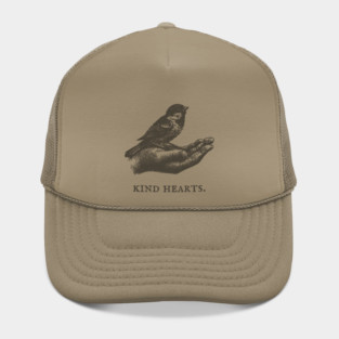Kind Hearts Bird in Hand Illustration Hat