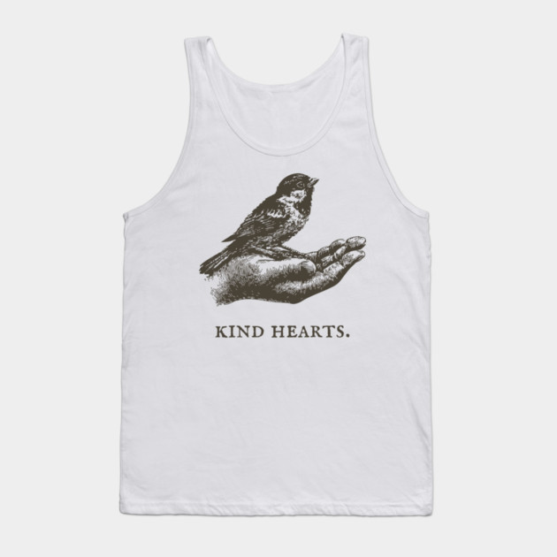 Kind Hearts Bird in Hand Illustration Tank Top by TuncGK