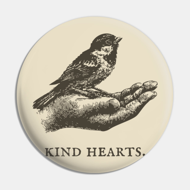 Kind Hearts Bird in Hand Illustration Pin by TuncGK