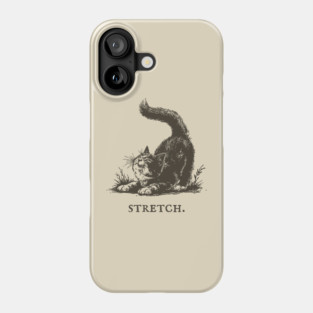 Cute Cat Morning Stretch Illustration Phone Case