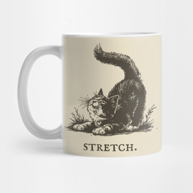 Cute Cat Morning Stretch Illustration by TuncGK