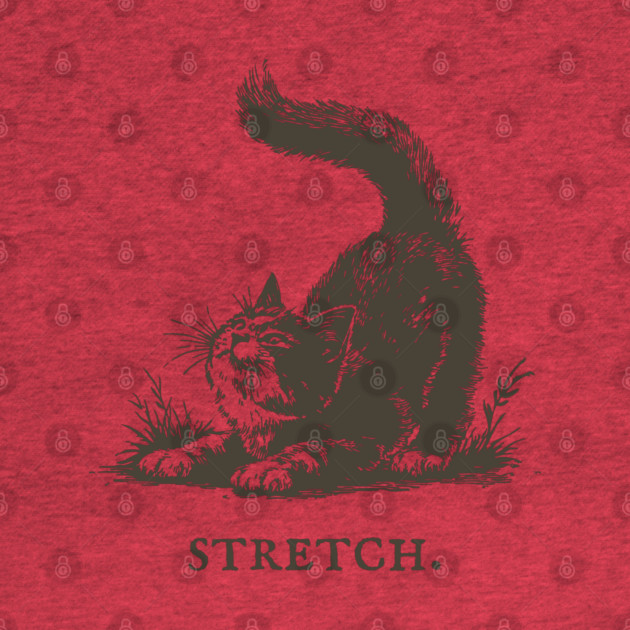 Cute Cat Morning Stretch Illustration by TuncGK