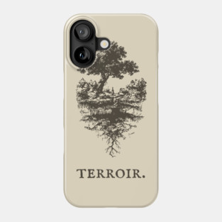 Terroir Tree and Roots Landscape Illustration Phone Case