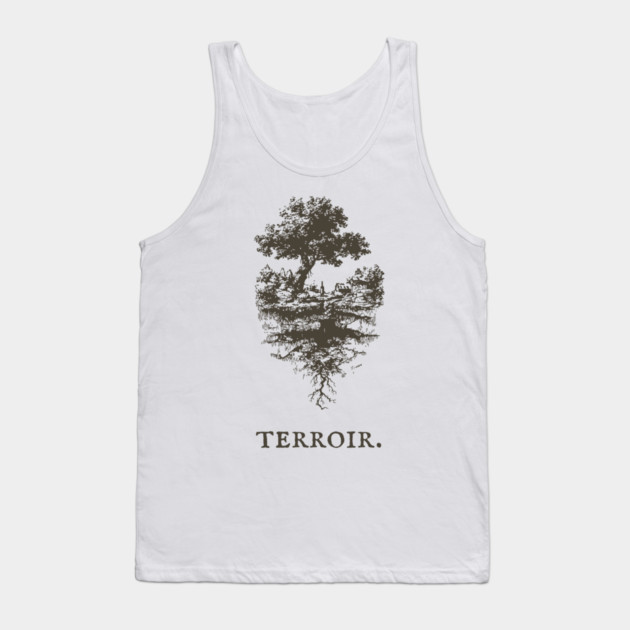 Terroir Tree and Roots Landscape Illustration Tank Top by TuncGK