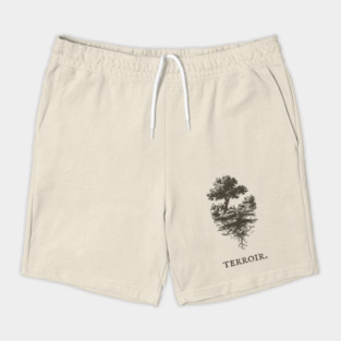 Terroir Tree and Roots Landscape Illustration Shorts