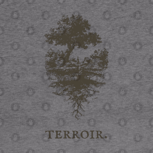 Terroir Tree and Roots Landscape Illustration by TuncGK