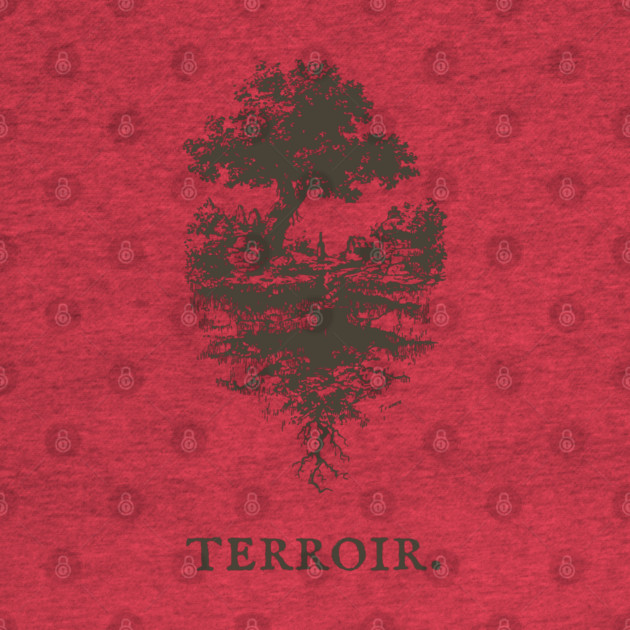 Terroir Tree and Roots Landscape Illustration by TuncGK