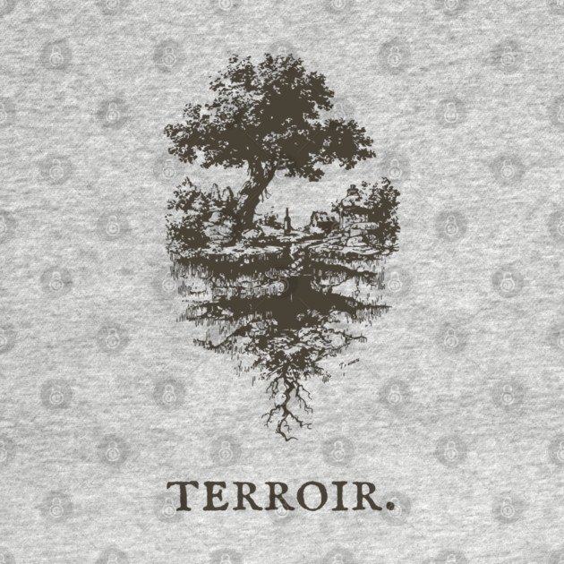 Terroir Tree and Roots Landscape Illustration by TuncGK