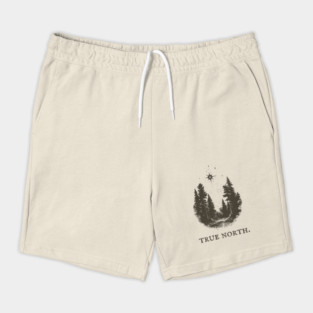 True North Star and Forest Illustration Shorts