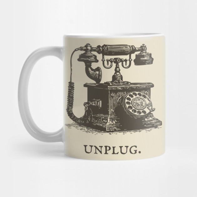Unplug Retro Rotary Phone Illustration by TuncGK