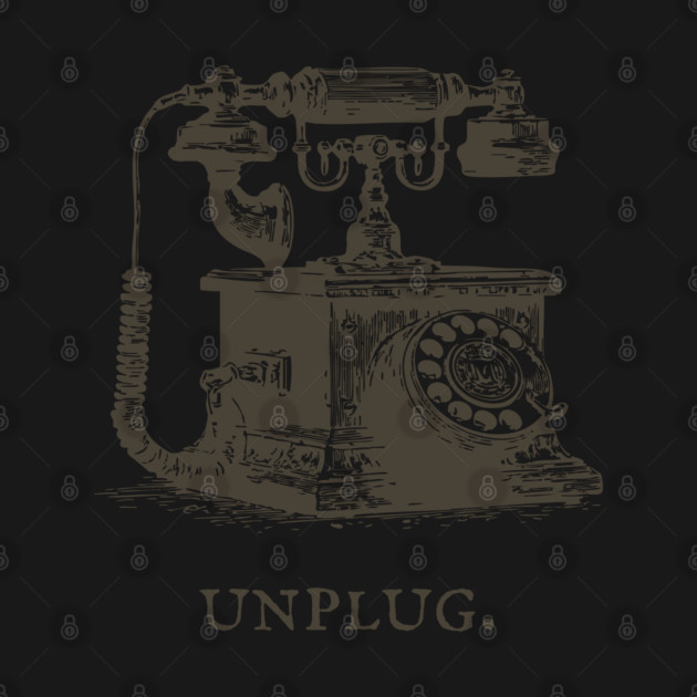 Unplug Retro Rotary Phone Illustration by TuncGK