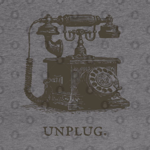 Unplug Retro Rotary Phone Illustration by TuncGK