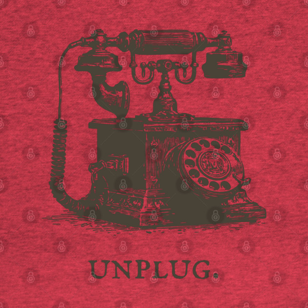 Unplug Retro Rotary Phone Illustration by TuncGK