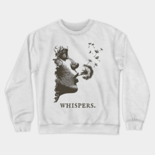 Whispers Dandelion Silhouette Illustration Crewneck Sweatshirt