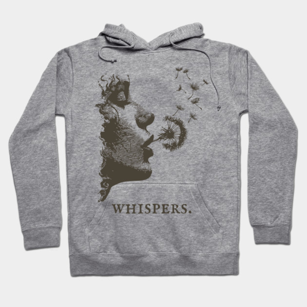 Whispers Dandelion Silhouette Illustration Hoodie by TuncGK