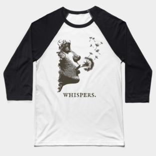 Whispers Dandelion Silhouette Illustration Baseball T-Shirt
