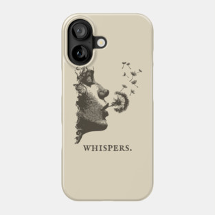 Whispers Dandelion Silhouette Illustration Phone Case