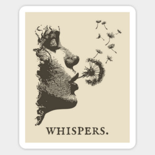 Whispers Dandelion Silhouette Illustration Sticker