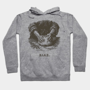 Vintage Baking Kneading Dough Illustration Hoodie