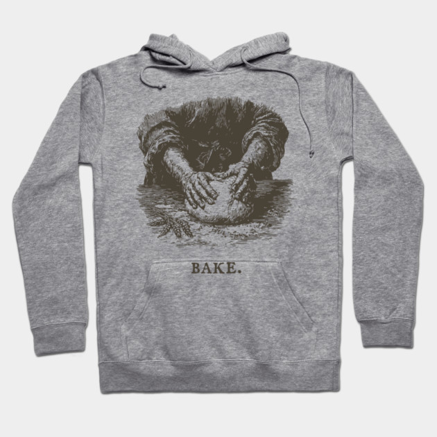 Vintage Baking Kneading Dough Illustration Hoodie by TuncGK