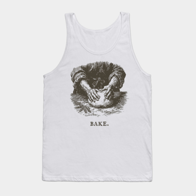 Vintage Baking Kneading Dough Illustration Tank Top by TuncGK