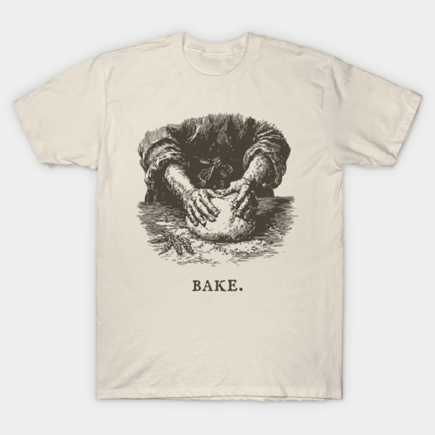 Vintage Baking Kneading Dough Illustration T-Shirt by TuncGK
