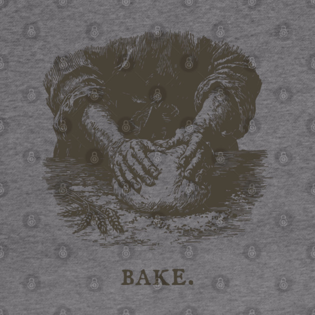Vintage Baking Kneading Dough Illustration by TuncGK