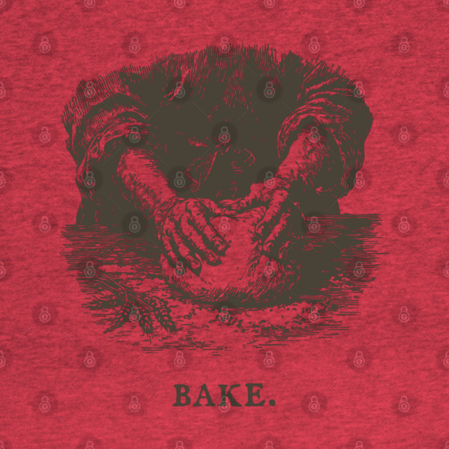 Vintage Baking Kneading Dough Illustration by TuncGK