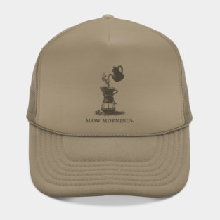 Slow Mornings Pour Over Coffee Ritual Illustration Hat