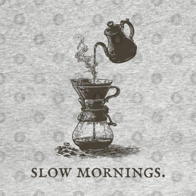 Slow Mornings Pour Over Coffee Ritual Illustration by TuncGK