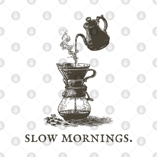 Slow Mornings Pour Over Coffee Ritual Illustration by TuncGK
