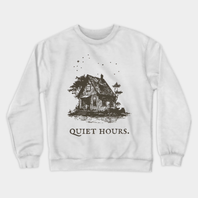 Cozy Cottage Illustration for the Quiet Hours Crewneck Sweatshirt by TuncGK
